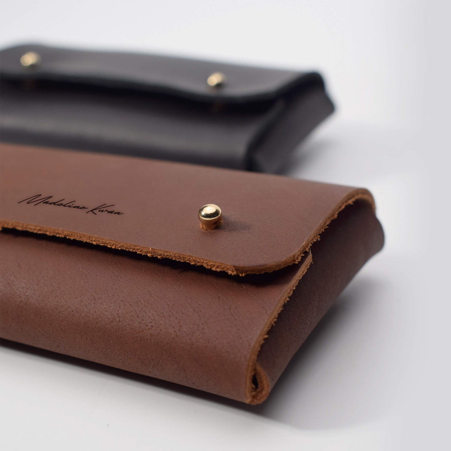 Ankaa Personalized Leather Business Card Holder