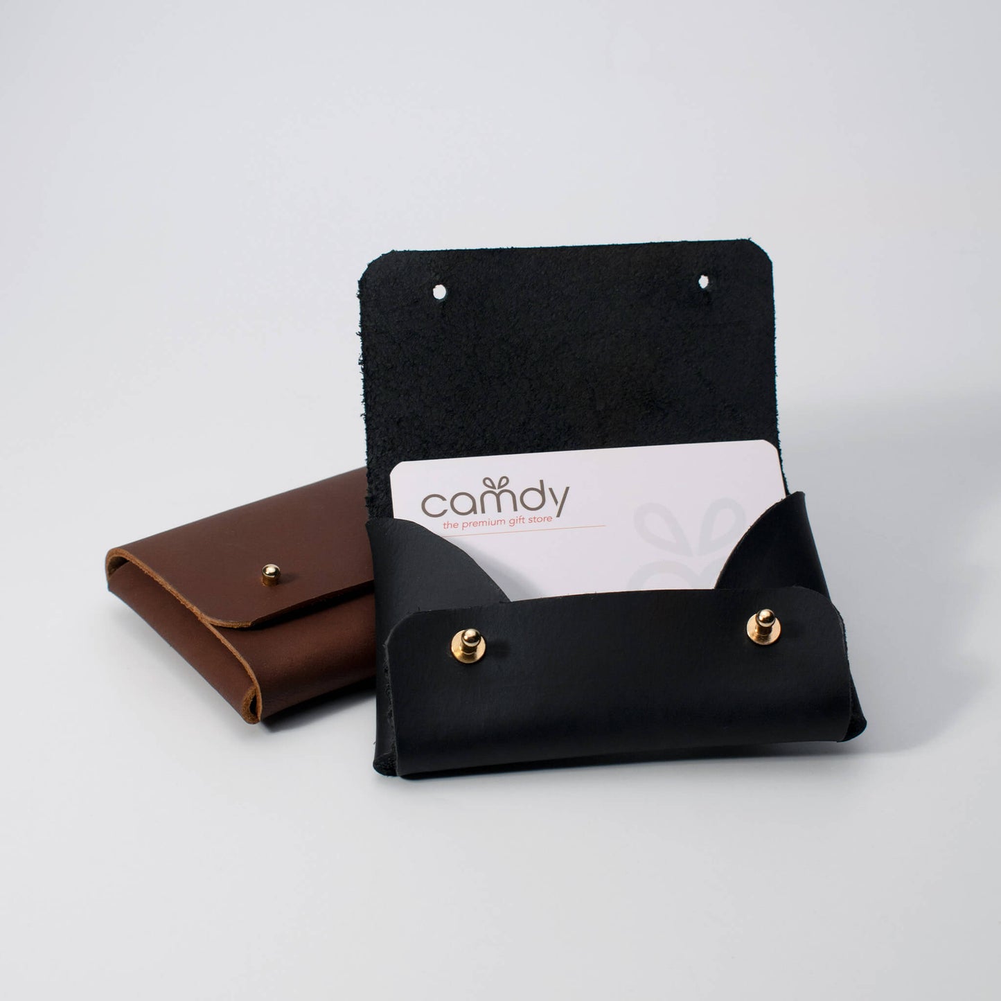 Ankaa Personalized Leather Business Card Holder