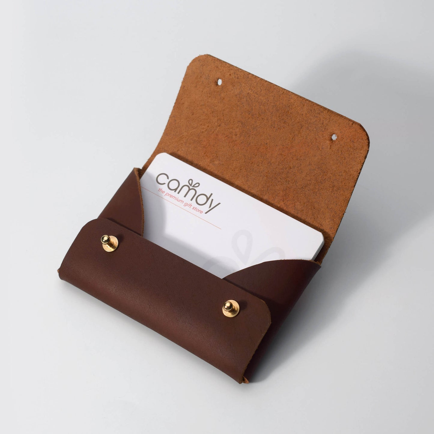 Ankaa Personalized Leather Business Card Holder