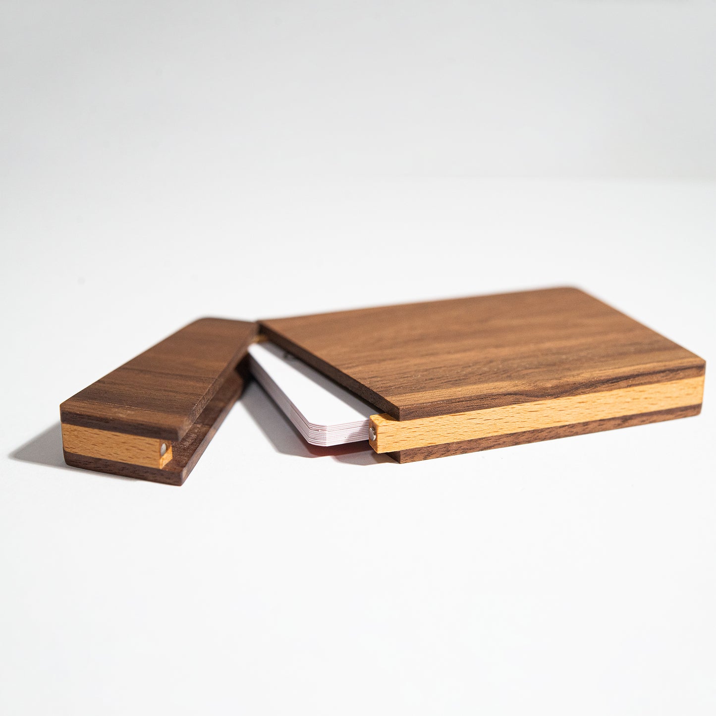 Wooden Flip Cap Stylish Card Holder