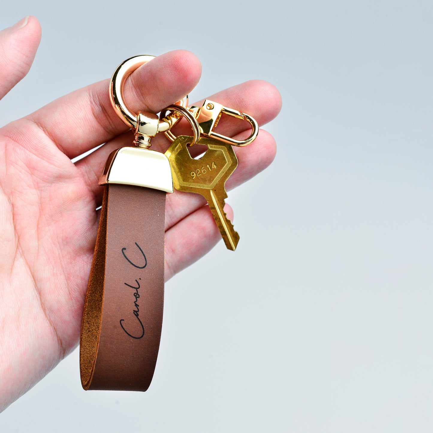 Hera Classic Leather Keychain