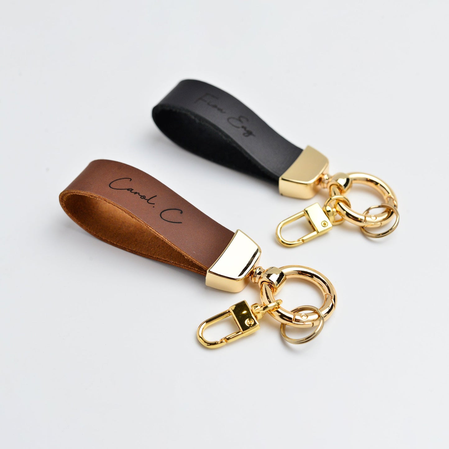 [Sweet Set A] Couple Hera Classic Leather Keychains + Wax Seal