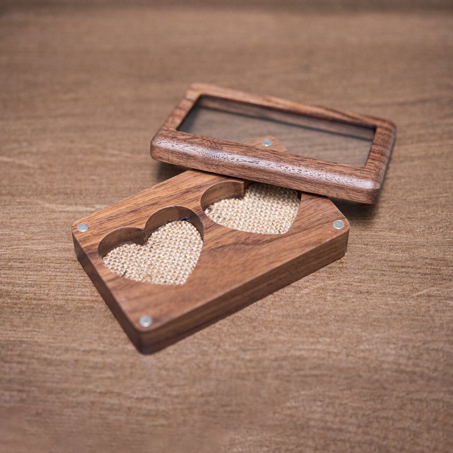 Double-Love Wooden Jewelry Box