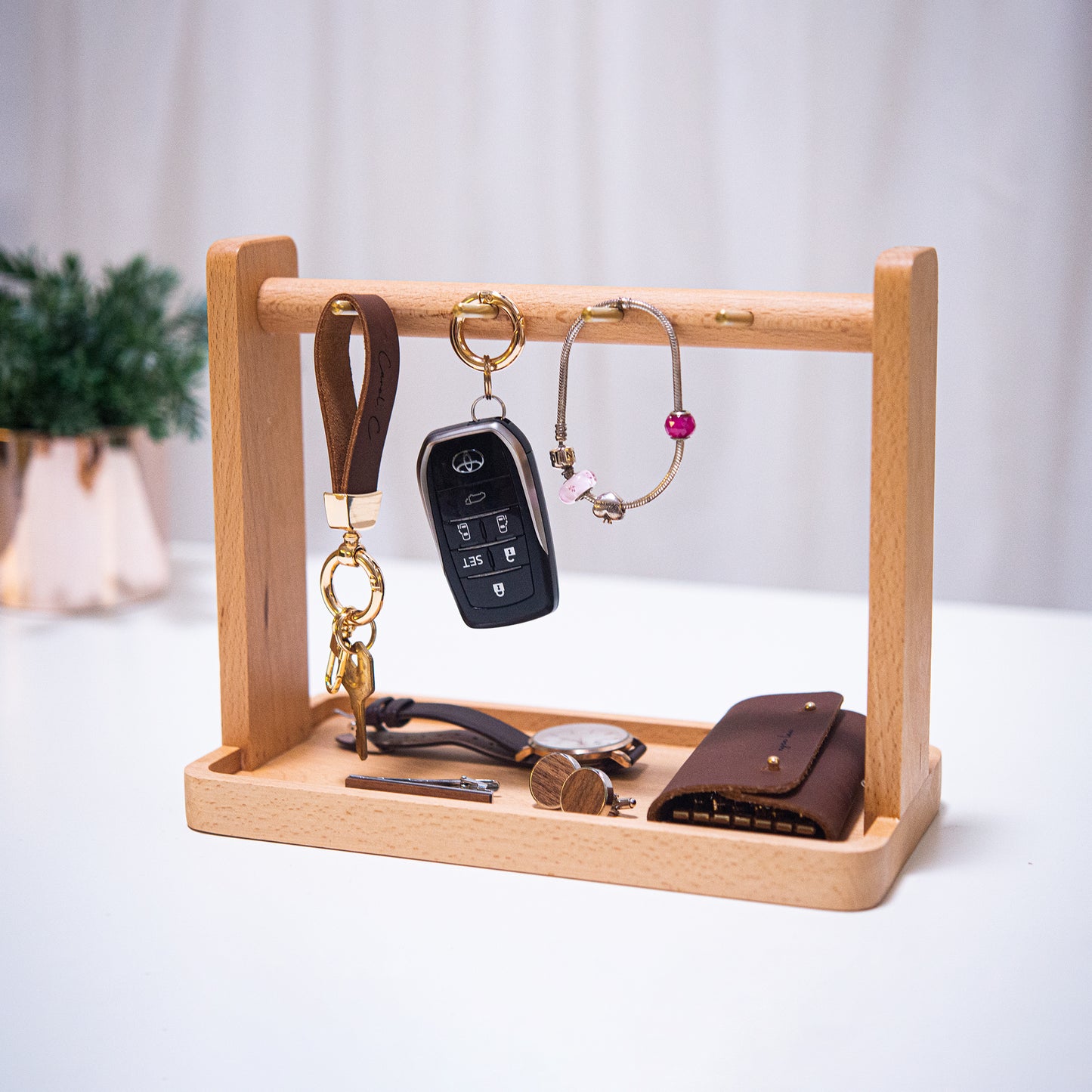 Personalized Wooden Multipurpose Table Stand & Storage