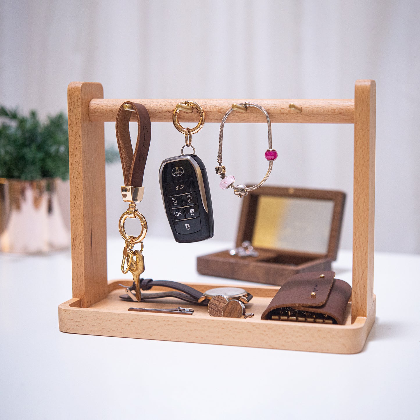 Personalized Wooden Multipurpose Table Stand & Storage