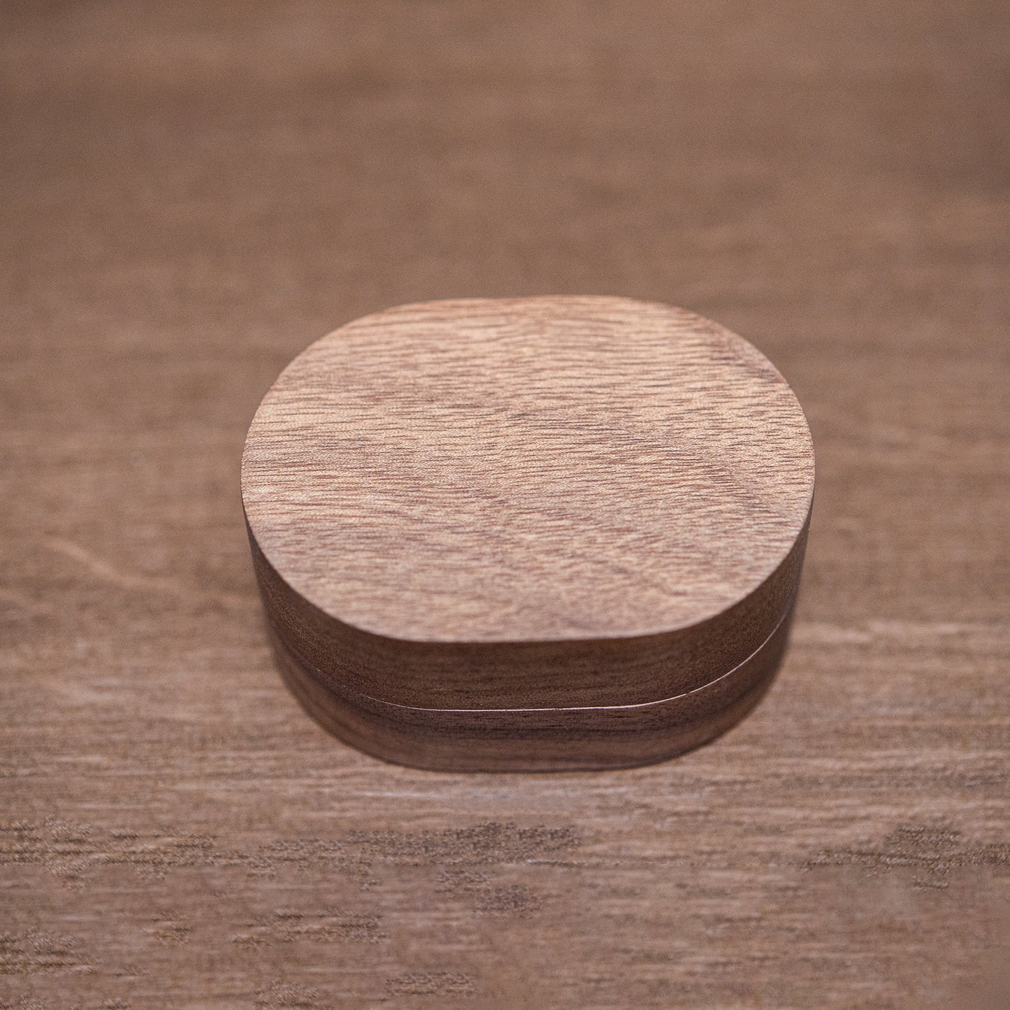 Wooden Oval Ring Box ( Solid Top)