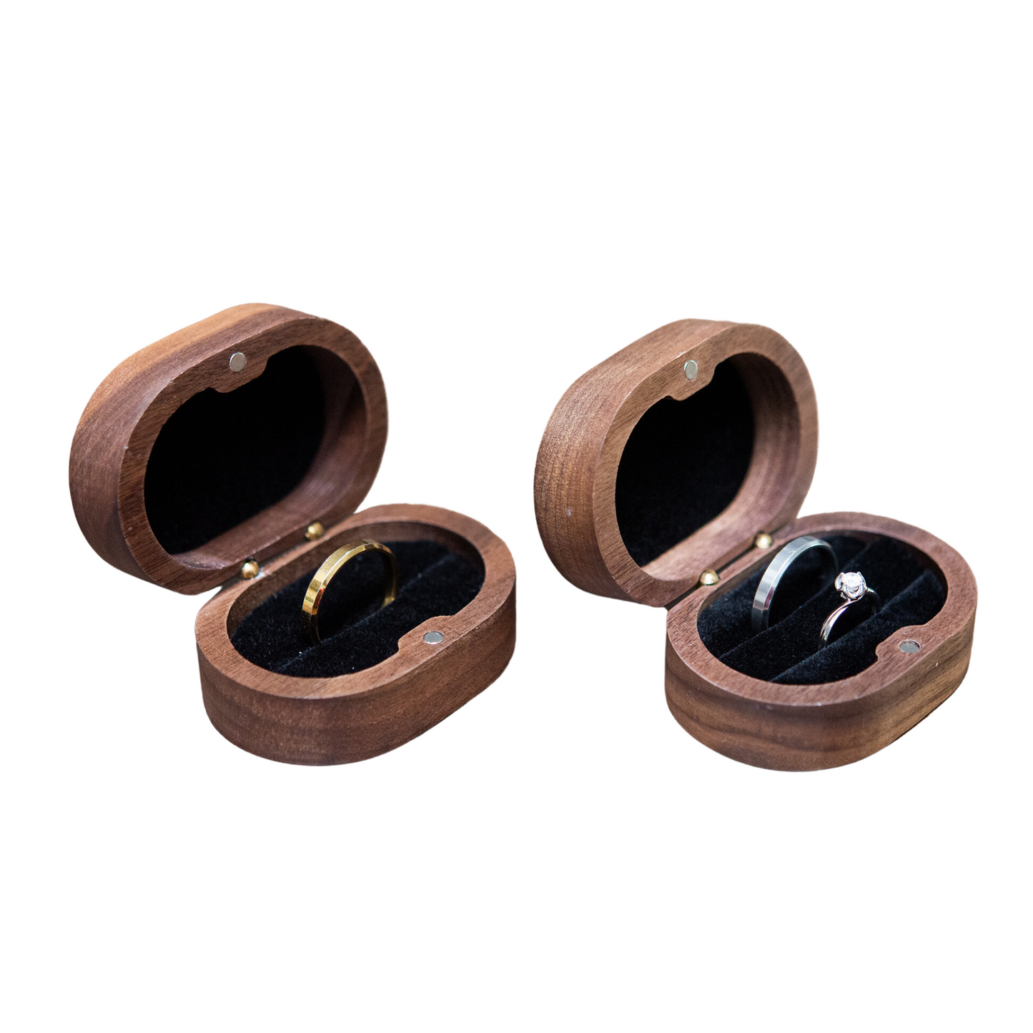 Wooden Oval Ring Box ( Solid Top)