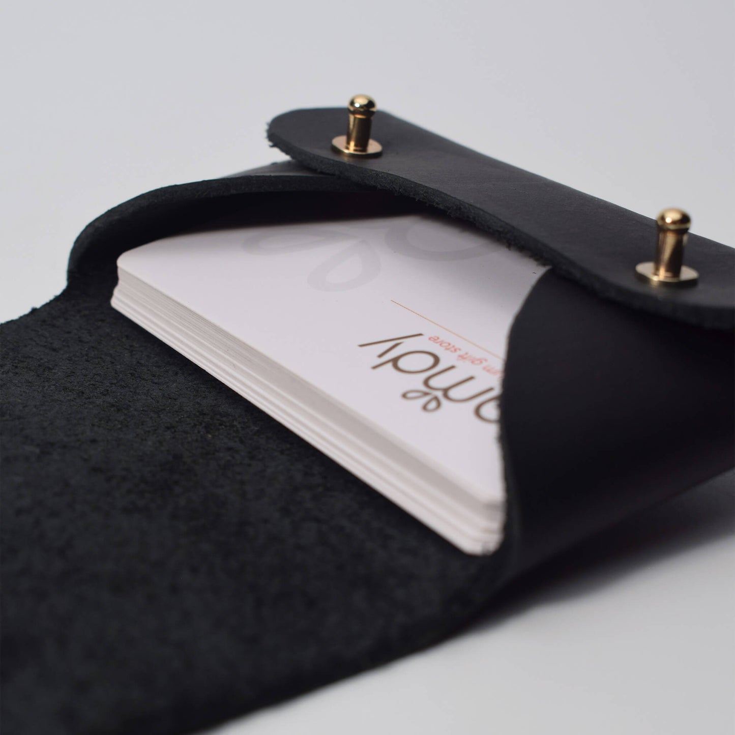 Ankaa Personalized Leather Business Card Holder