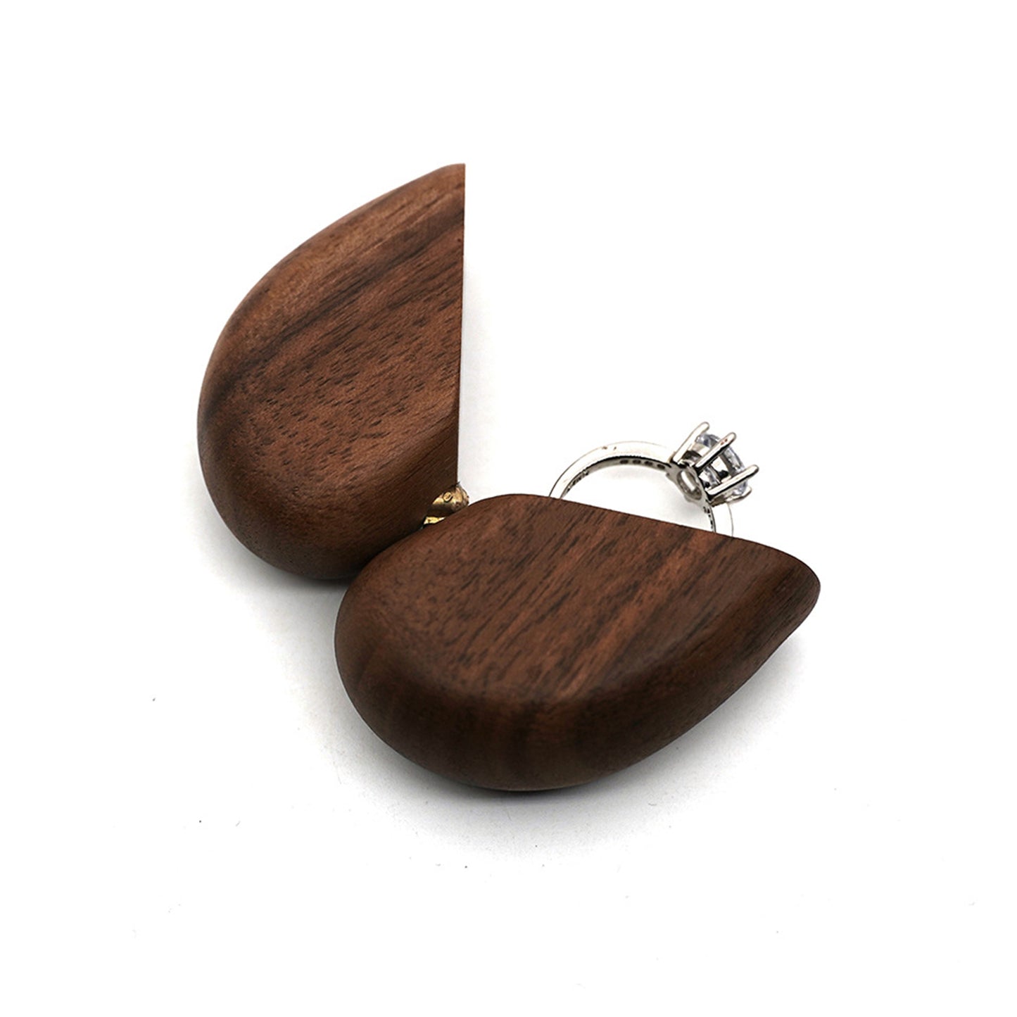 Special Love Shape Wooden Ring Box