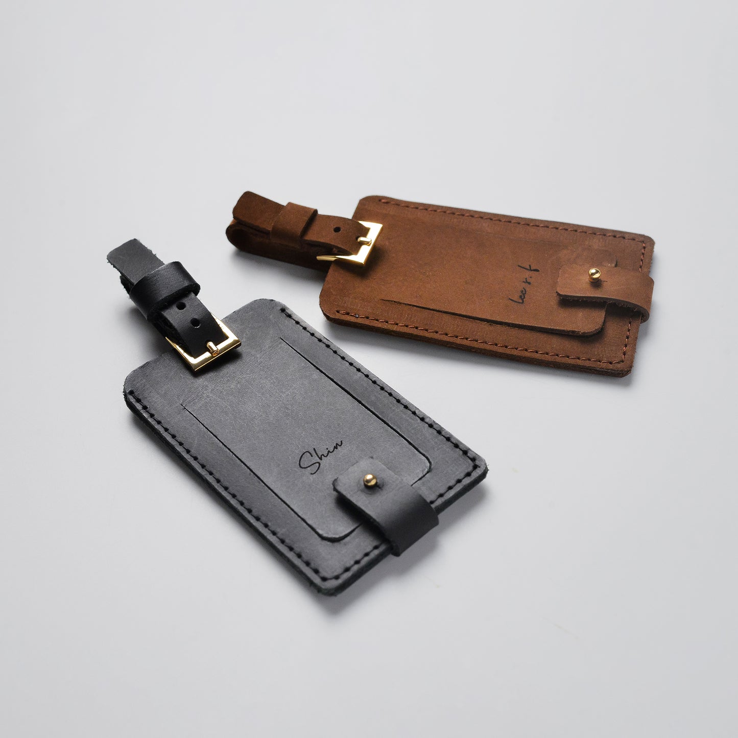 Castor Leather Luggage Tag