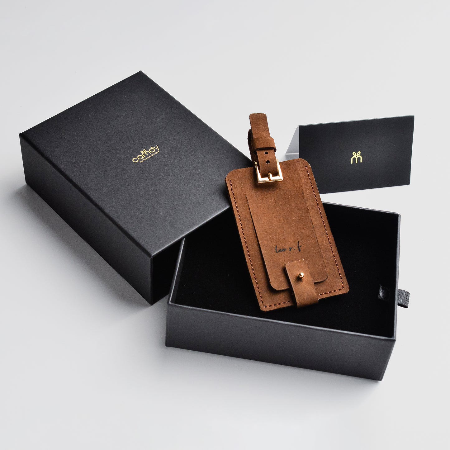 Castor Leather Luggage Tag