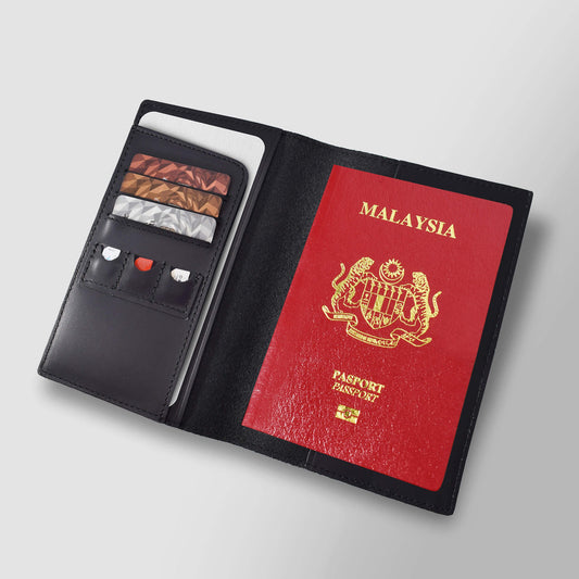 Cursa Leather Passport Holder with Sim Card Slots