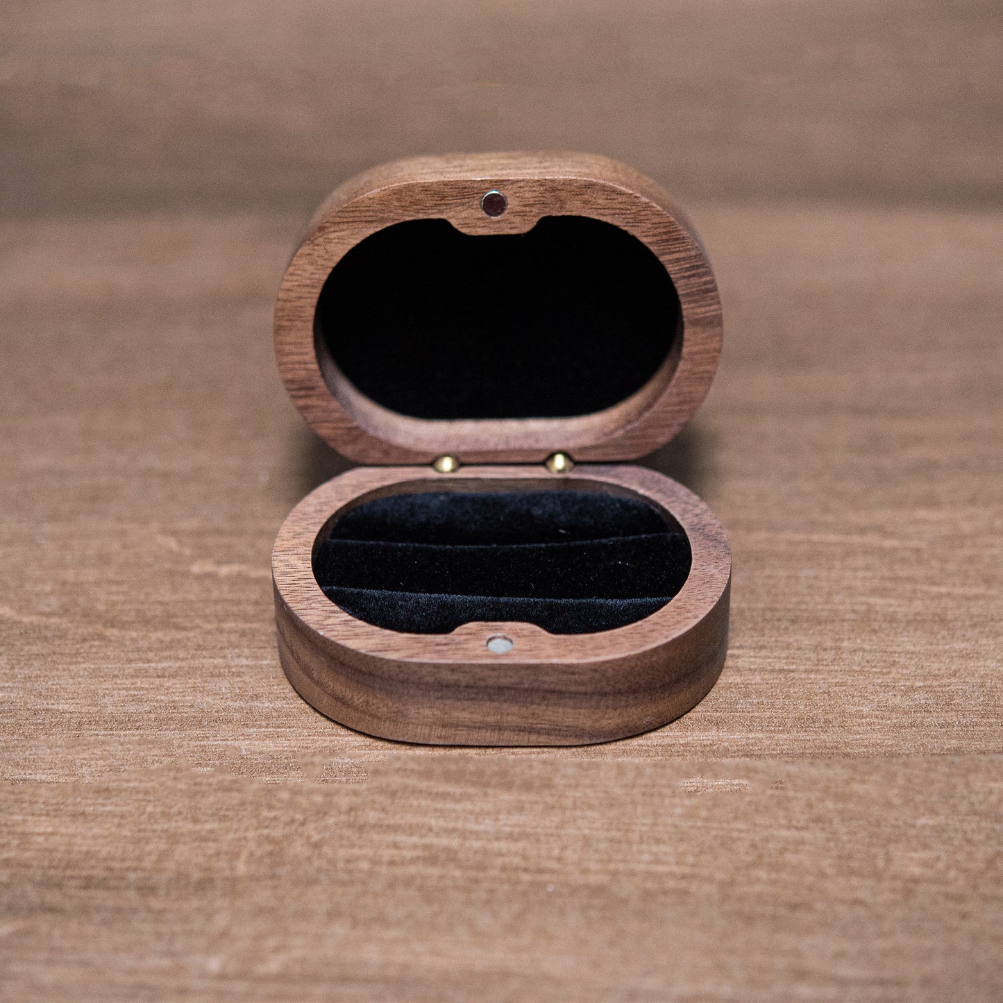 Wooden Oval Ring Box ( Solid Top)